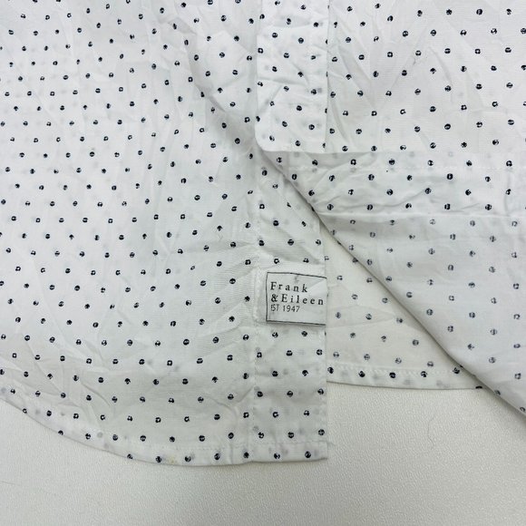 Frank & Eileen Barry White Printed Crinkle Shirt - Picture 6 of 12